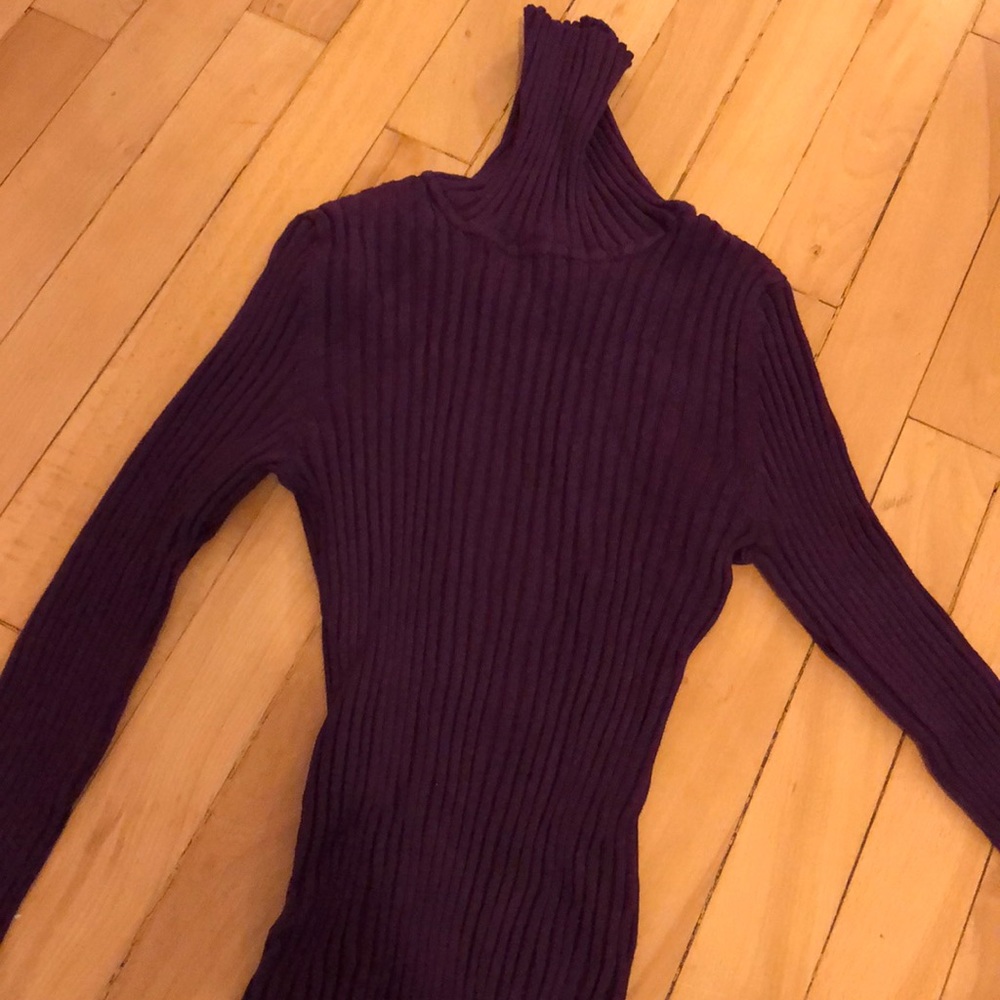 Purple turtle neck